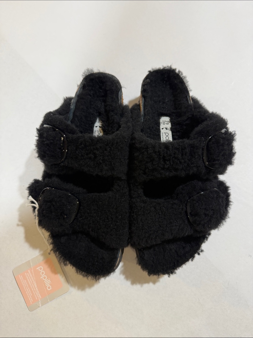 Birkenstock Papillio Arizona Big Buckle Teddy Shearling Platform Sandal EU39 - Picture 9 of 16